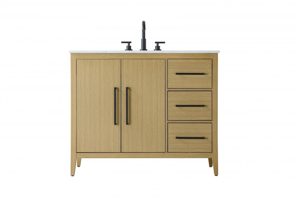Vanity Cabinet 2Dr 3Dw 42x21.5x35 Honey Brown
