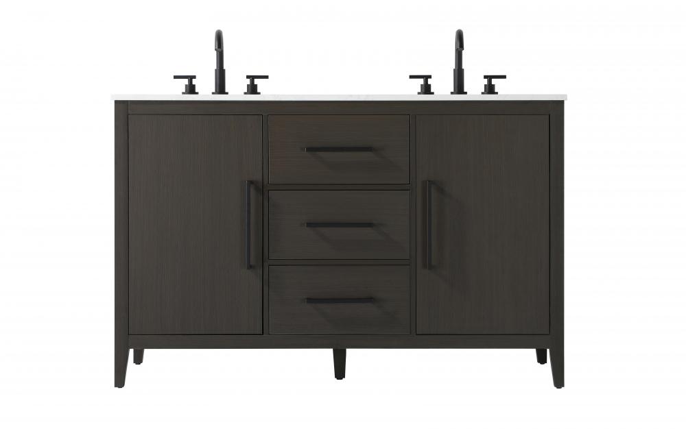Vanity Cabinet 2Dr 3Dw 54x21.5x35 Mocha Brown