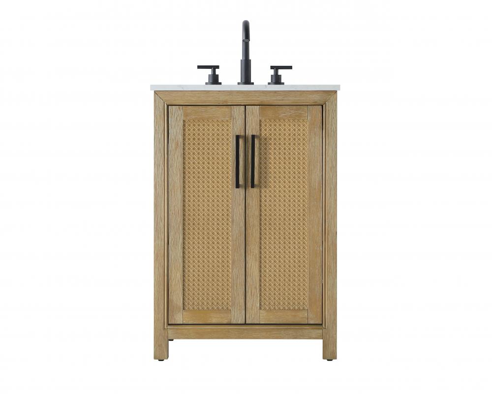 Vanity Cabinet 2Dr 24x21.5x35 Linen Oak