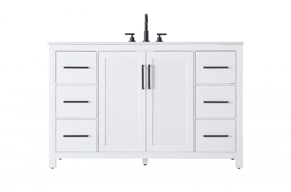 Vanity Cabinet 2Dr 6Dw 54x21.5x35 White