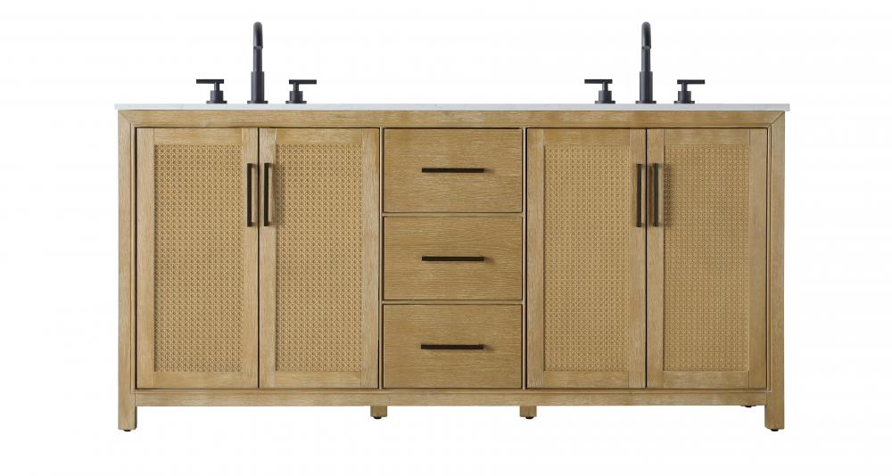 Vanity Cabinet 4Dr 3Dw 72x21.5x35 Linen Oak