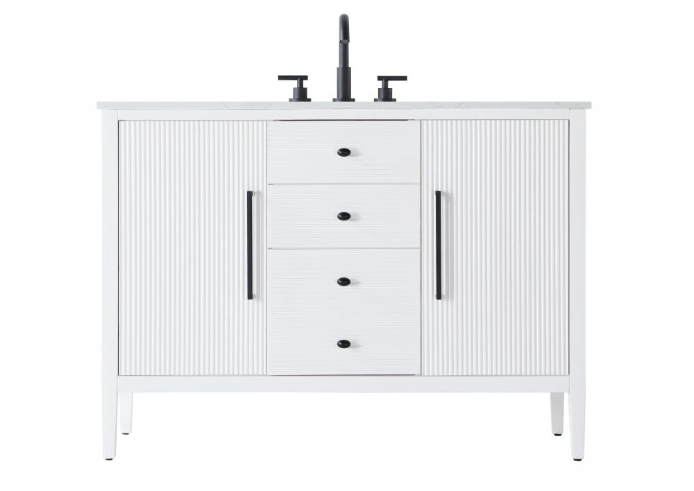 Vanity Cabinet 2Dr 2Dw 48x21.5x35 White