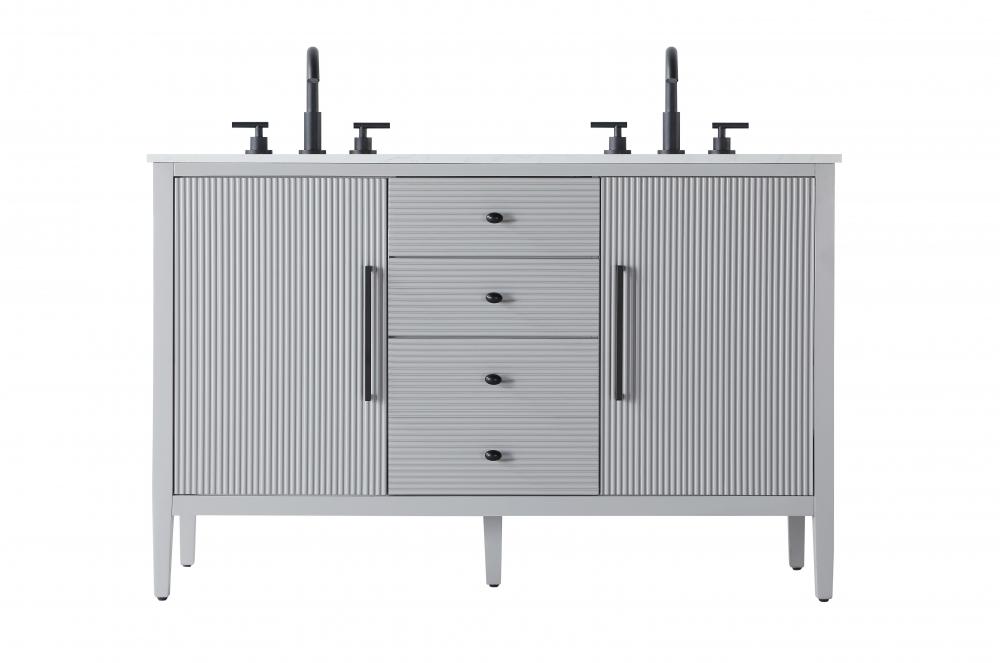 Vanity Cabinet 2Dr 3Dw 54x21.5x35 Grey