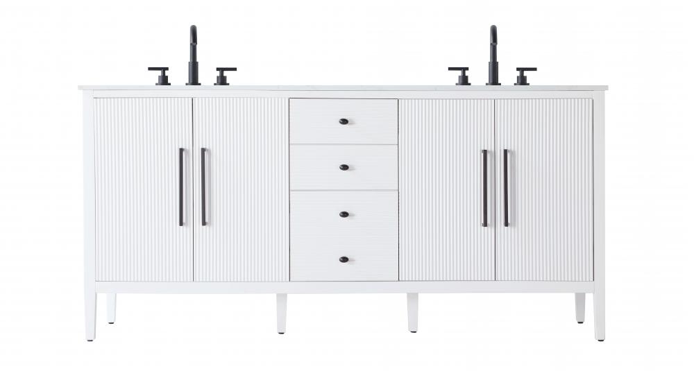 Vanity Cabinet 4Dr 3Dw 72x21.5x35 White