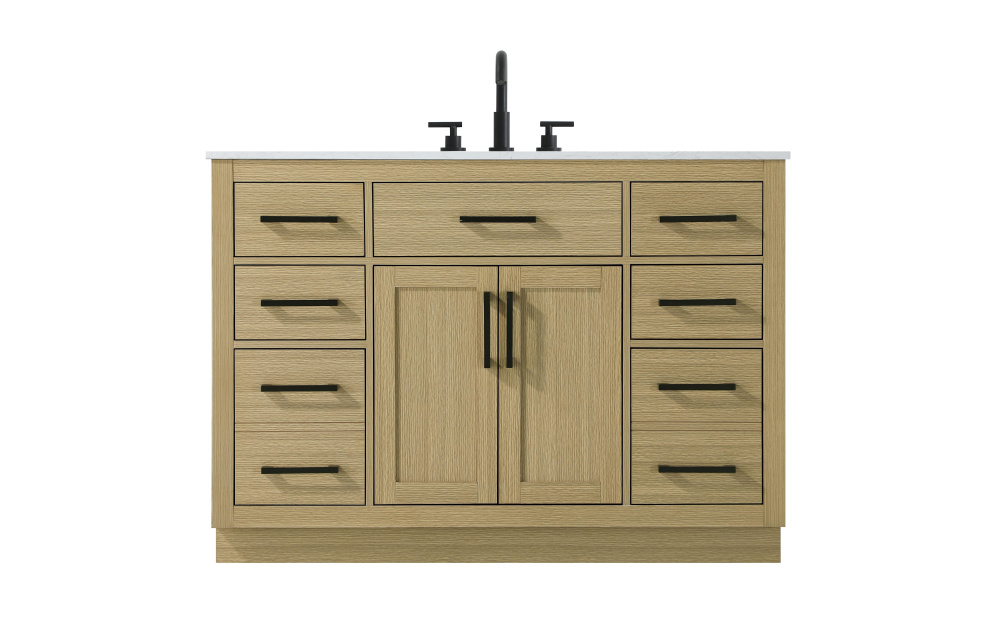 Vanity Cabinet 2Dr7Dw 48"W x  22"D x 35''H Honey Brown