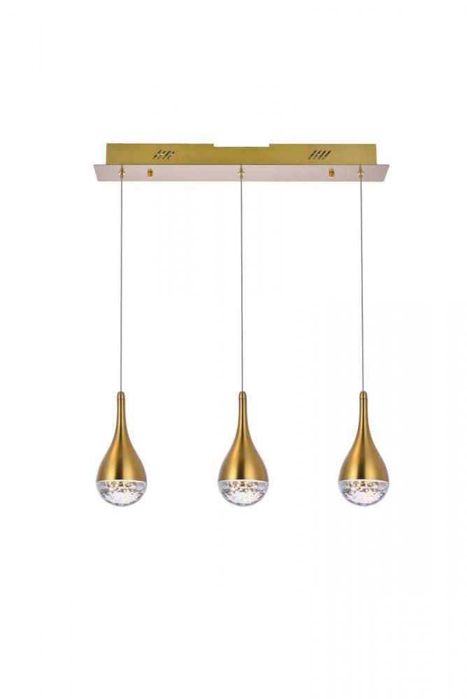 Amherst 24 inch LED pendant in satin gold