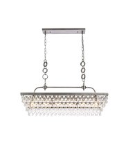 Elegant 1219G40AS - Nordic 40 inch rectangle pendant in antique silver