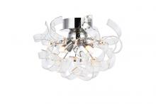 Elegant 2104F14C - Ritz 4 Light Chrome Flush Mount, Wall Sconce
