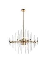 Elegant 2502D27SG - Sienna 27 inch crystal rod pendant in gold