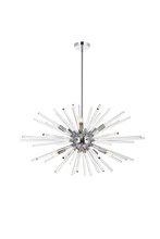 Elegant 2502D32C - Sienna 32 inch crystal rod pendant in chrome