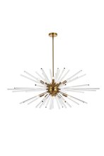 Elegant 2502D42SG - Sienna 42 inch crystal rod pendant in gold