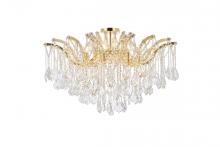 Elegant 2800F36G/RC - Maria Theresa 8 light Gold Flush Mount Clear Royal Cut Crystal