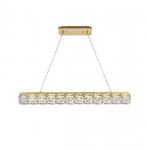 Elegant 3501D36G - Valetta 36 inch LED linear pendant in gold