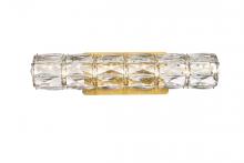 Elegant 3501W18G - Valetta 18 inch LED linear wall sconce in gold