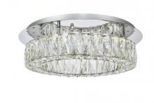 Elegant 3503F18C - Monroe LED light Chrome Flush mount Clear Royal Cut Crystal