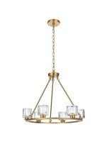 Elegant 5100D26SG - Cadence 26 inch Chandelier in Satin Gold