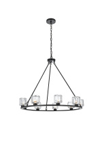 Elegant 5100D36BK - Cadence 36 inch Chandelier in Black
