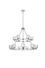 Elegant 5100L236C - Cadence 36 inch Two-Tier Chandelier in Chrome