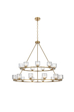 Elegant 5100L248SG - Cadence 48 inch Two-Tier Chandelier in Satin Gold