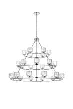 Elegant 5100L348C - Cadence 48 inch Three-Tier Chandelier in Chrome