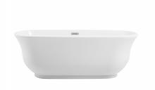 Elegant BT10267GW-BNK - Bathtub 66.9x30.7x23.2 GW with BNK drain kit