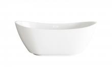 Elegant BT10362GW-WHT - Bathtub 62.2x28.3x25.2 GW with WHT drain kit