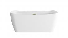 Elegant BT10459GW-BGD - Bathtub 59.1x30.7x24.8 GW with BGD drain kit