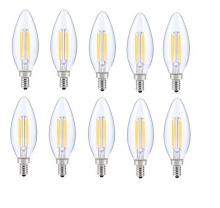 Elegant E12LED115-10PK - LED E12 CANDELABRA, BLUNT TIP, 3000K, 300 degree, CRI80, ES, UL, 6W, 40W EQUIVALENT, 15000HRS