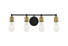 Elegant LD4028W22BRB - Serif 4 light brass and black Wall Sconce