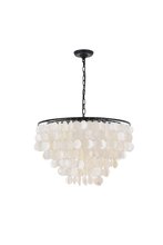 Elegant LD5050D24BK - Selene 6 light Black Pendant