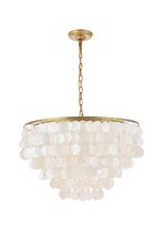 Elegant LD5050D24BR - Selene 6 light Brass Pendant