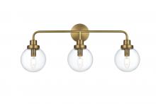 Elegant LD7035W28SG - Hanson Wall Sconce L27.6"H11.7"E7.7" C/GL Satin Gold