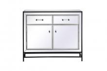 Elegant MF72038BK - James 38 in. mirrored cabinet in black