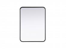 Elegant MR8A2230BLK - R Corner Mirror 22"x30"x2" Black
