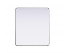 Elegant MR8A3640SIL - R Corner Mirror 36"x40"x2" Silver