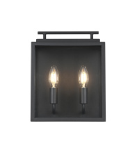 Elegant OD418W12BK - Wall Sconce W9.4" E4.7" H11.8" Black