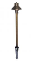 Elegant P802 - PATH LIGHT D5 H24 ANTIQUE BRASS INCLUDES STAKE G4 HALOGEN 20W(LIGHT SOURCE NOT INCLUDED)