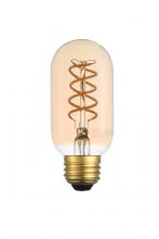 Elegant T14LED302-6PK - LED Decorative Helix vertical 2000K nostaligic filament 6 watts 300 lumens amber tint T14 light