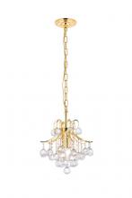 Elegant V8000D12G/RC - Toureg 3 light Gold Pendant Clear Royal Cut Crystal