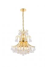 Elegant V8001D19G/RC - Toureg 10 light Gold Pendant Clear Royal Cut Crystal