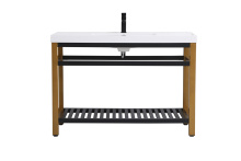 Elegant VF14048GB - 48 inch Single Bathroom Metal Vanity in Golden Black