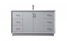 Elegant VF19660GR - Vanity Cabinet 6Dw 2Dr 60"W x 22"D x 35"H grey