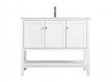 Elegant VF22242WH - Vanity Cabinet 3dr W42"D21.5"H35" White