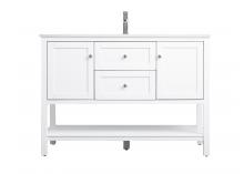 Elegant VF22248WH - Vanity Cabinet 2dr 1dw W48"D21.5"H35" White