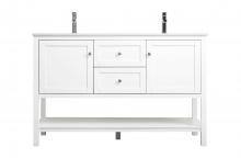 Elegant VF22254DWH - Vanity Cabinet 2dr 2dw W54"D21.5"H35" White