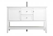 Elegant VF22254WH - Vanity Cabinet 2dr 1dw W54"D21.5"H35" White