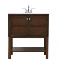 Elegant VF2530AC - 30 in. Single bathroom vanity set in Antique Coffee