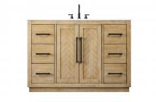 Elegant VF29048LO - Vanity Cabinet 2Dr 6Dw W48"xD21.5"xH34" Linen Oak