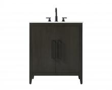 Elegant VF29330MMB - Vanity Cabinet 2Dr 30x21.5x35 Mocha Brown