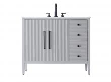 Elegant VF29642GR - Vanity Cabinet 2Dr 3Dw 42x21.5x35 Grey